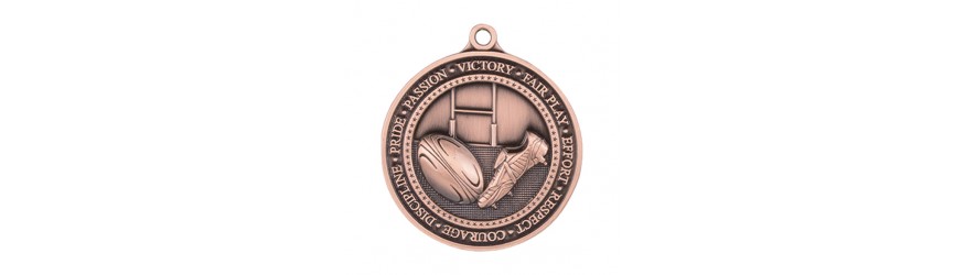 OLYMPIA RUGBY MEDAL 60MM - SILVER